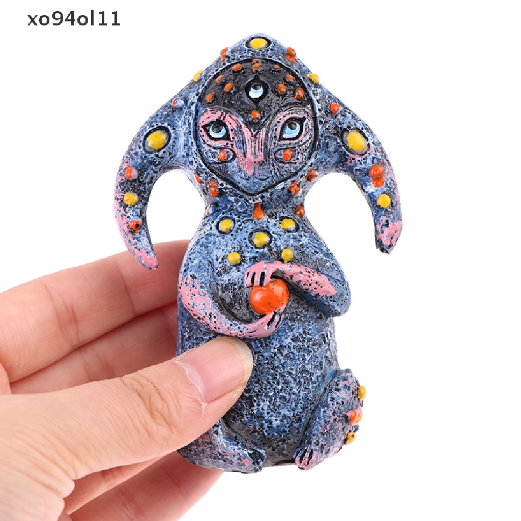 Xo Ornamen Resin Ornamen Kerajinan Patung Taman Ornamen Alien Bermata Tiga OL