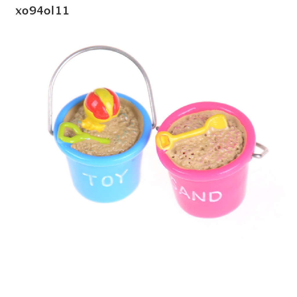 Xo1:12rumah Boneka Miniatur DIY Model Mainan Aksesoris Adegan Pantai Bucket Ornamen OL