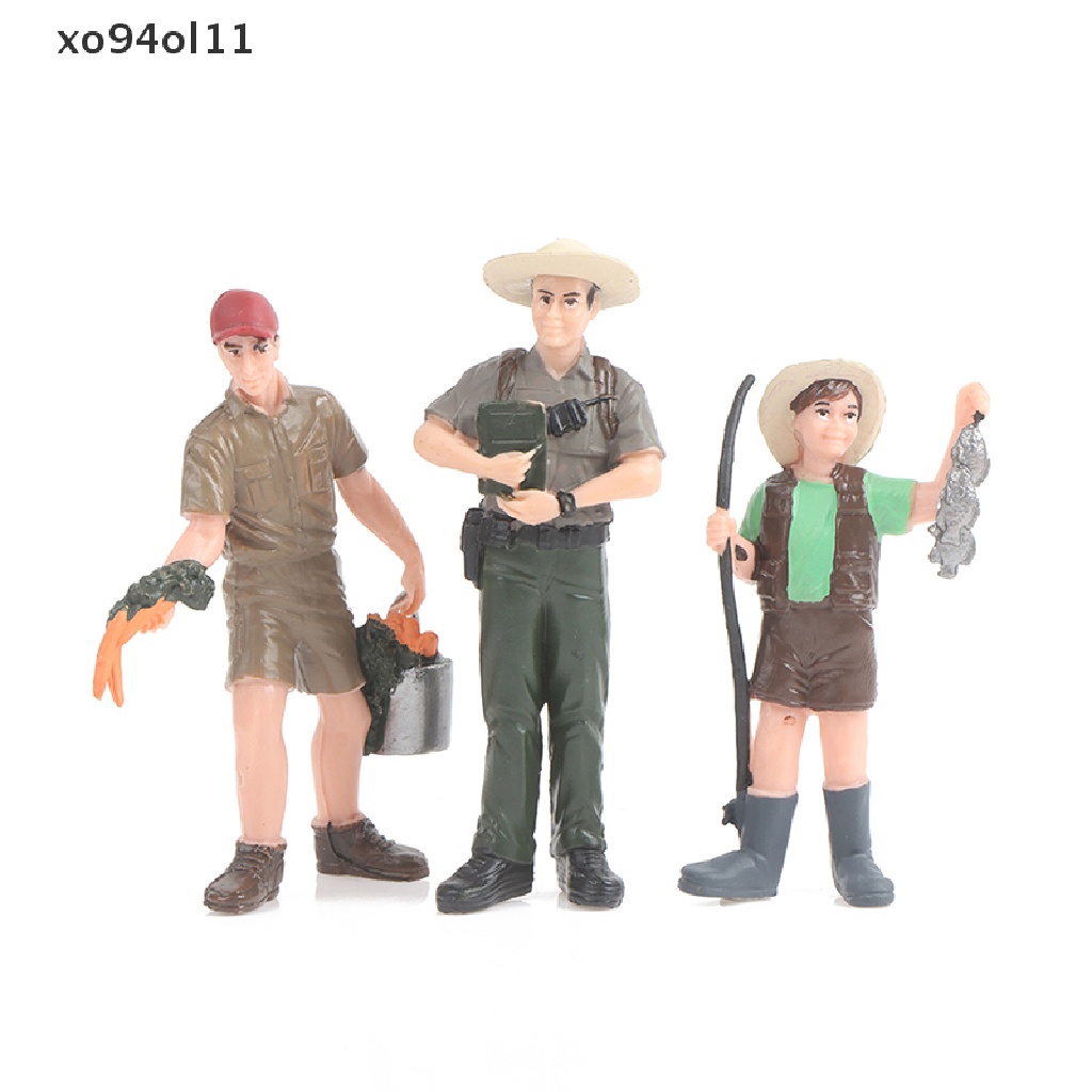 Skala Xo1:25 Action Figure Pekerja Petani PVC Orang Model Decor Aksesoris Mainan OL