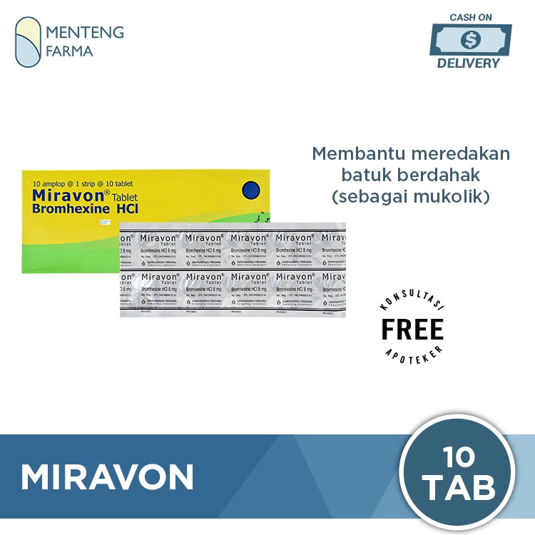 Miravon 10 Tablet - Untuk Batuk Berdahak