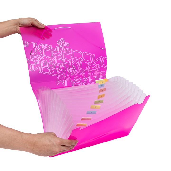 

Bantex Expanding File Map Harmonika 13 Sekat Folio F4 Motif Fancy Jolly Bright Pink