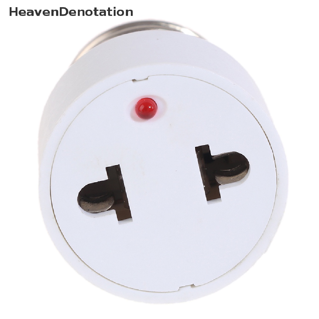 [HeavenDenotation] 220v E27 ABS Putih Konektor Aksesoris US/EU Plug Sekrup Bohlam Dasar Adaptor HDV