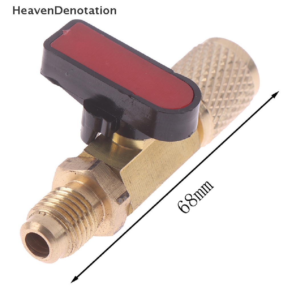 [HeavenDenotation] Ball Valve Lurus 1per4 &quot;Pria Ke1Per4&quot; Female SAE Pengisian AC Untuk R22 Refrigerant HDV