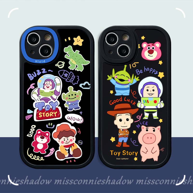 Kartun Toy Story Alien Case Redmi A1 10 12C 9T 10C 9 9A 10A 9C K40s Note 9s 9 8 11 Pro+10 10s 11 11s 8 10Pro 9Pro POCO M3 F4 X3 NFC Pro Mi 11T 12 Strawberry Lucu Soft Cover Beruang