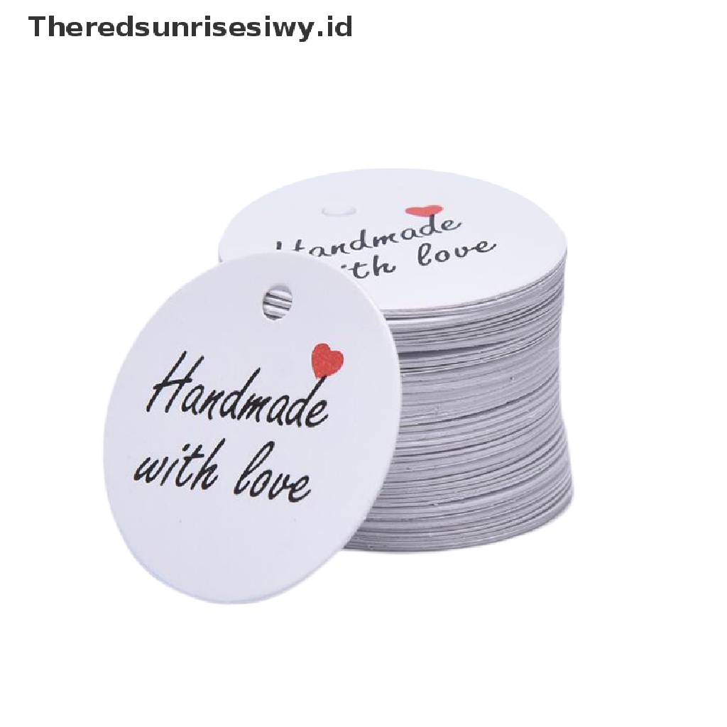 # Kado Mom &amp; PAPA DIY # 100pcs Tag Ucapan Terima Kasih Kertas Handmade Gift Craft Labels Sovenir Pesta Pernikahan~