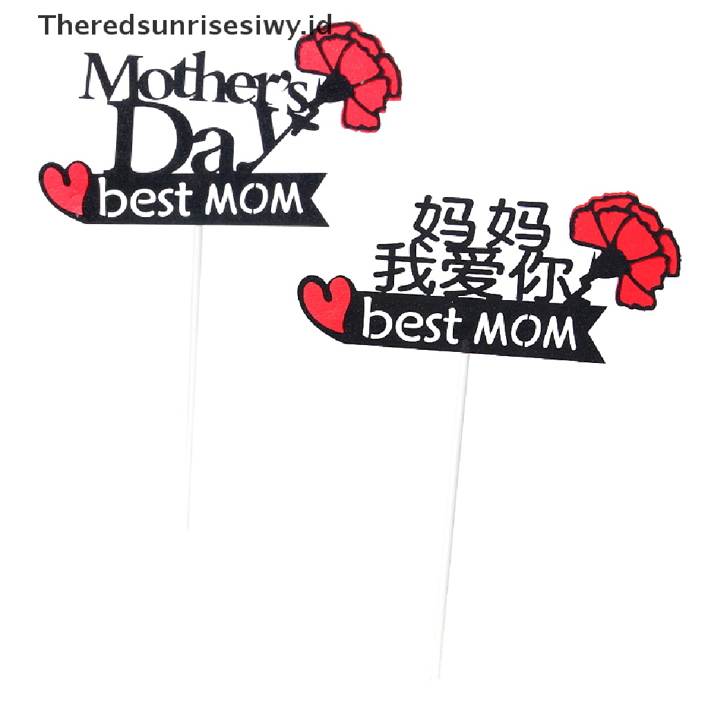 # Kado Mom &amp; PAPA DIY # 2023hiasan Kue Happy Mother's Day Akrilik Love Mum Best Mom Cake Topper Decor~