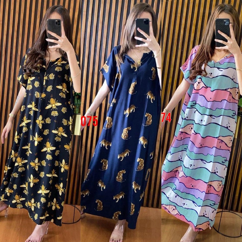 Daster Panjang Longdress Bahan Rayon Adem Halus LD 120CM