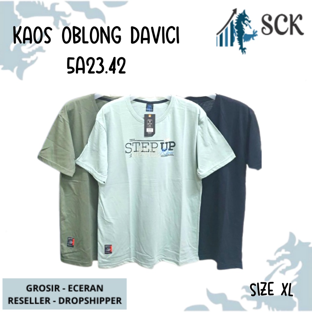 Kaos Distro Davici Polos (XL) Motif Dewasa Keren / Oblong Pria Katun / Pakaian Casual - sckmenwear GROSIR