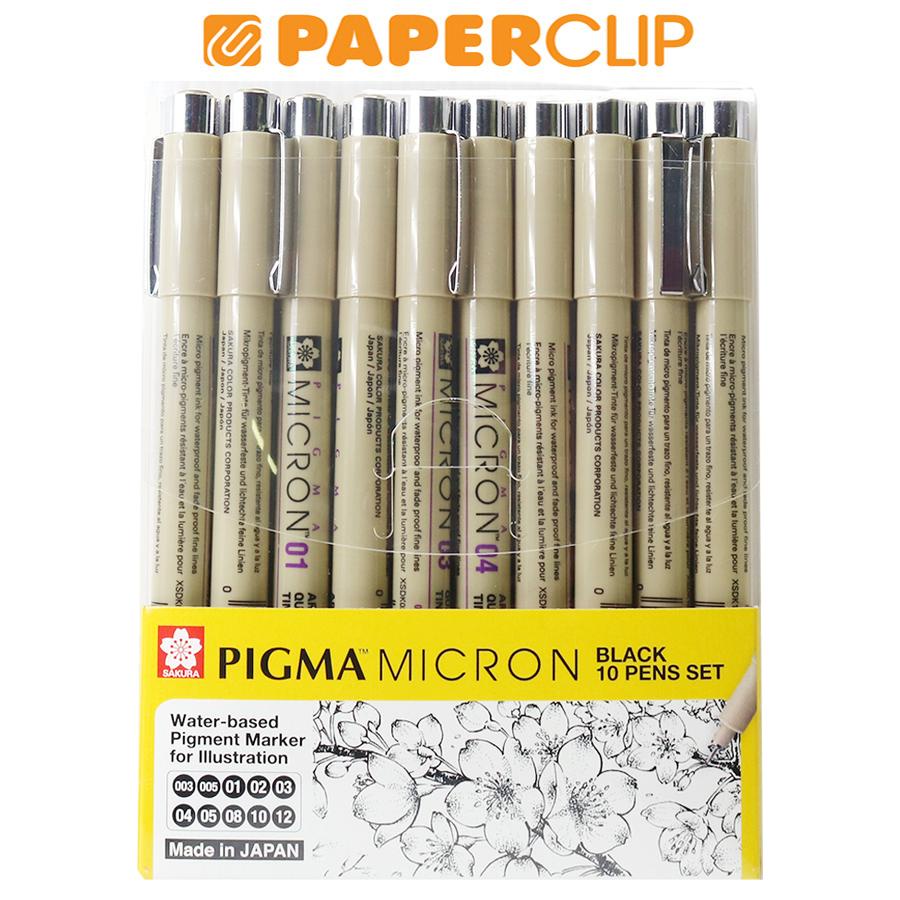

BALLPOINT SAKURA PIGMA MICRON XSDK-10A/10 ALL BLACK SET