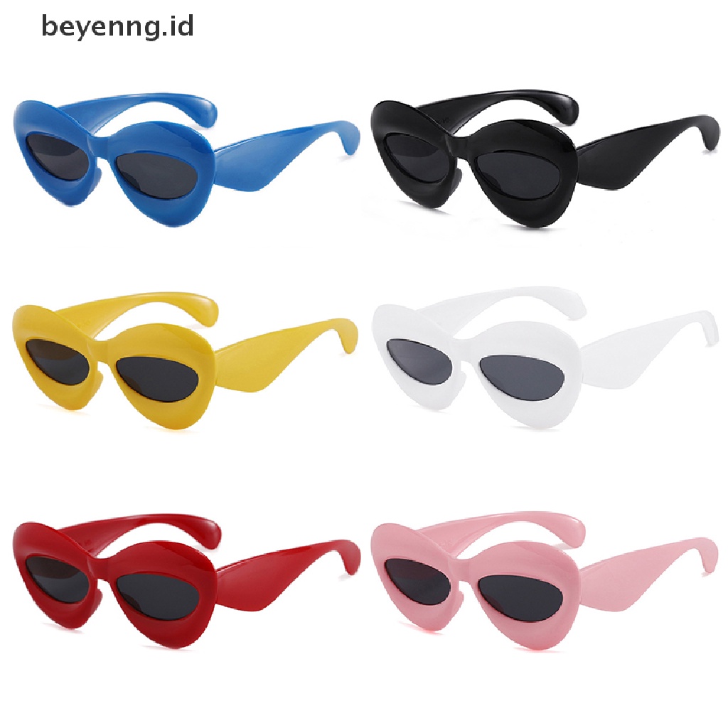 Beyen Unik Warna Permen Seksi Bibir Y2k Kacamata Hitam Untuk Wanita Baru Kacamata Matahari Pria Punk Eyewear Hip Hop Shades ID