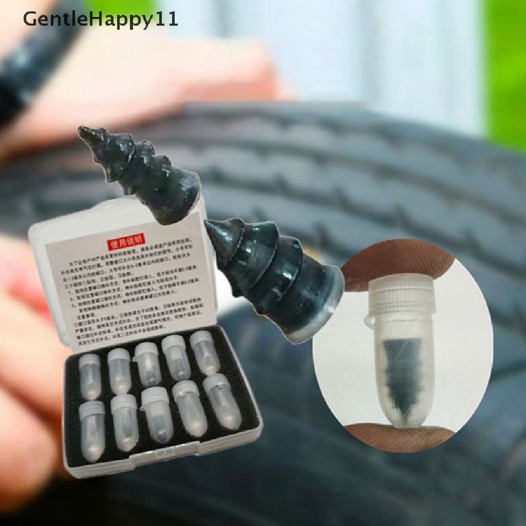 Gentlehappy 10pcs Vacuum Tyre Repair Nail Perbaikan Tusukan Ban Sepeda Tubeless Karet Paku id