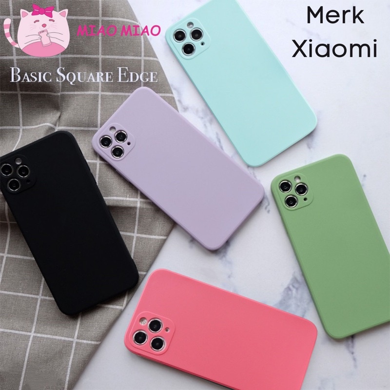 SQUARE EDGE CASE CASING FC SOFTCASE XIAOMI REDMI 8 8A 9 9A 9C 9T NOTE 8 PRO NOTE 9 PRO NOTE 10/10S