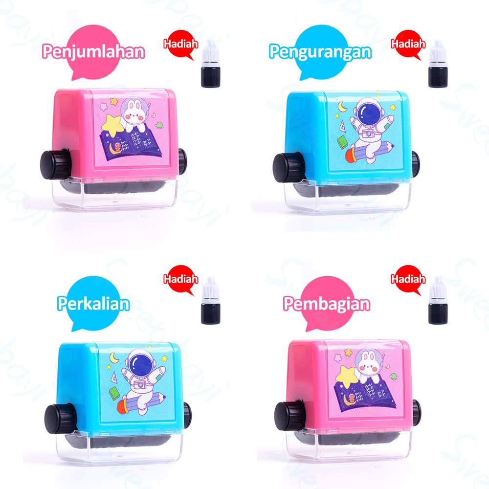 Sweetybayi Stempel perkalian matematika Stempel roll matematika Stempel matematika roll