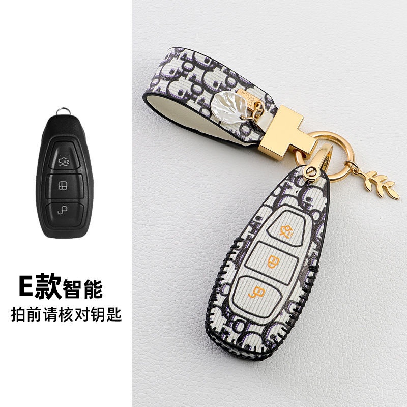 Terlaku Untuk Ford Focus Kulit key case key chain Ford explorer Mondeo Ruiji Mobil Gesper Khusus Untuk Pria Dan Wanita