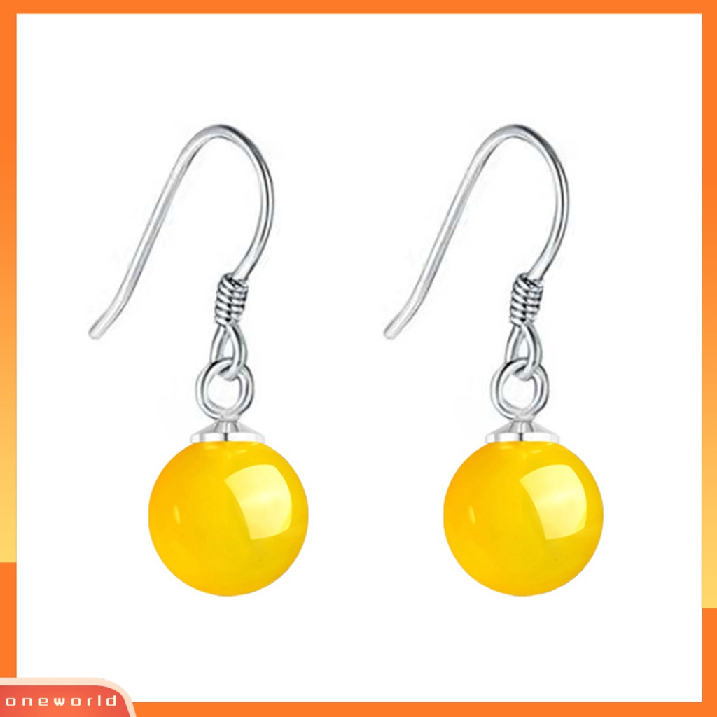 [EONE] 1pasang Menjuntai Anting-Anting Bebas Alergi Tidak Luntur Gloss Tinggi Poles Liontin Dekorasi Geometris Faux Kristal Manik Hook Drop Earrings Fashion Perhiasan