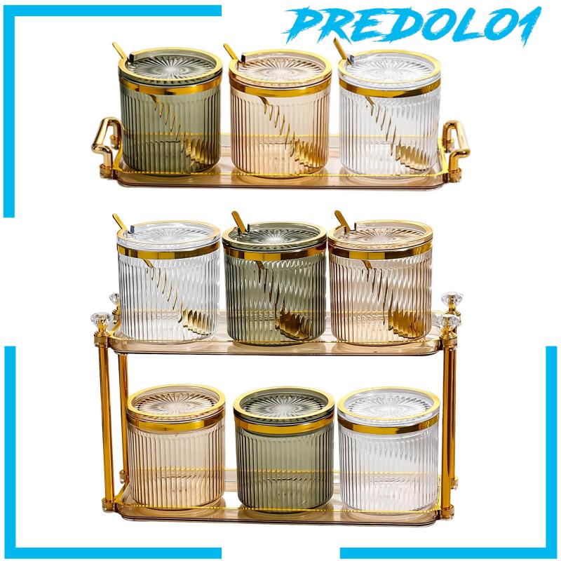 [Predolo1] Counter Dapur Multifungsi Tahan Debu Penyimpanan Makanan Toples Bumbu