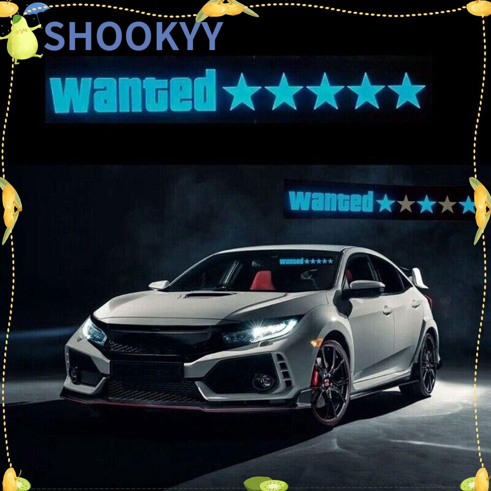 Chookyy LED Stiker Mobil Fashion Dekorasi Sticker Elektrik Wanted