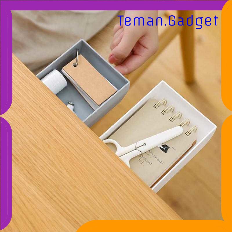 TG - ATK Staca Laci Meja Hidden Storage Box Case Desk Sticky Adhesive - STA05