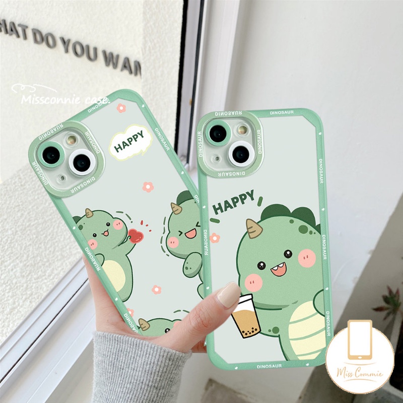 Case Dinosaurus Kartun Lucu Infinix Smart4 5 6 Plus Hot 11s 11 12 10 9 Play Hot20 8 11s 10s Nfc 10 Lite 12i 20s 12pro Note 10 11 12 Pro 12 2023 Ange Eyes Milk Tea Soft Sarung TPU