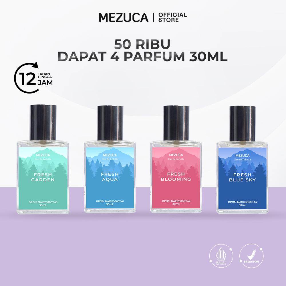 READY 4ORB DAPAT 4 PARFUM MEVO BELI 1 GRATIS 3 Parfum BPOM Original DAPAT 4 PARFUM Parfum Mezuca Pria dan wanita tahan lama murah dapat 4pcs