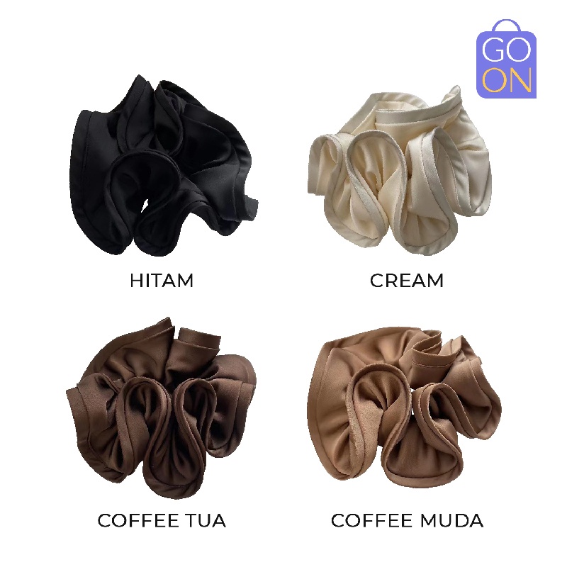 GO ONLINE French Scrunchies JUMBO Elegant - Kunciran ikat rambut