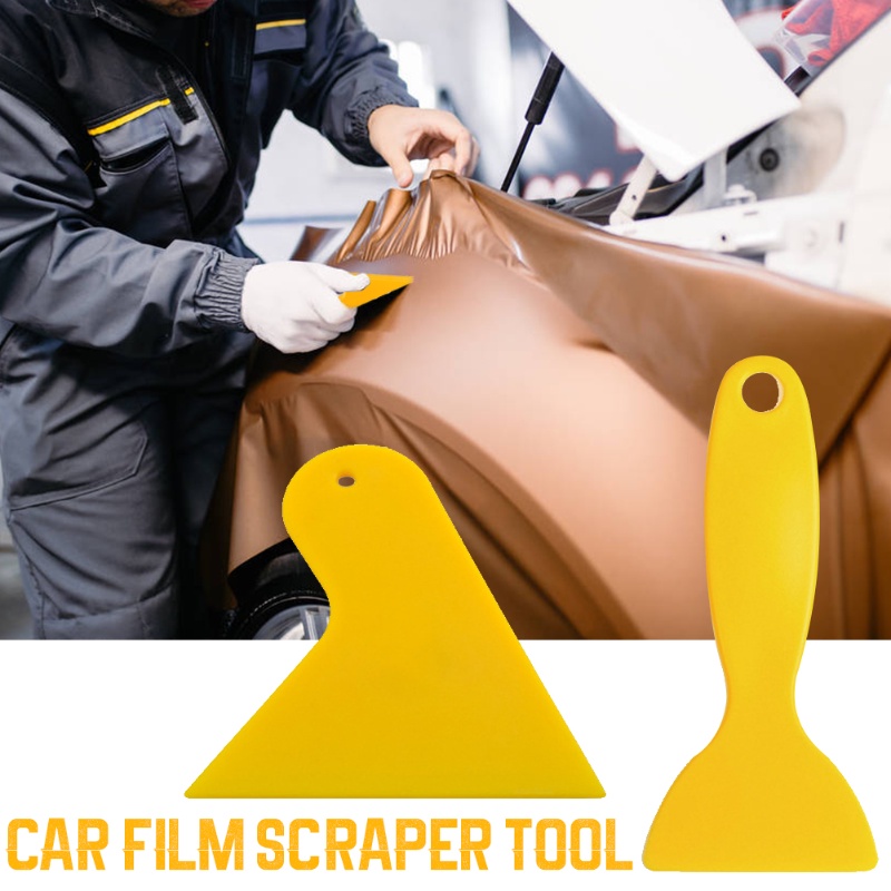 Universal Kuning Car Wrap Film Squeegee Scraper/Spatula Penghilang Air Kendaraan Aksesoris Pelindung Layar Otomatis