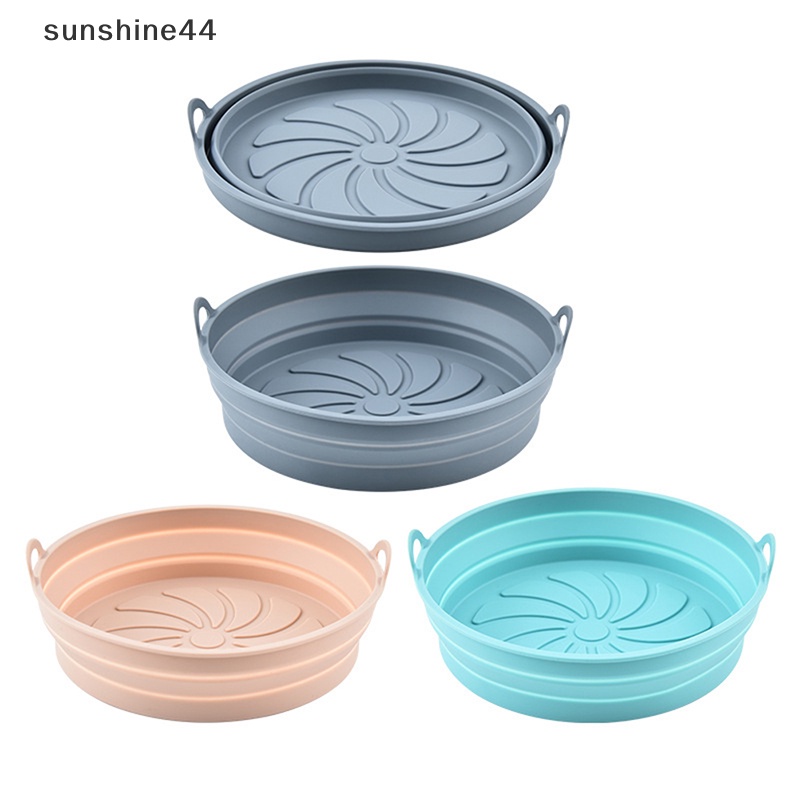 Sunshine Menebal Panci Silikon Anti Lengket Mat Cetakan Kue Keranjang Baking Pan Air Fryer Liner ID