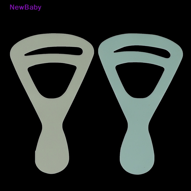 Newbaby 2Pcs Reusable Brow Stencil Kartu Gambar Alis Makeup Template Alat ID