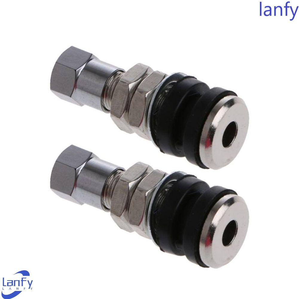 Lanfy Tire Valve 2Pcs/pasang Paduan Ban Tubeless+Karet Onderdil Otomatis