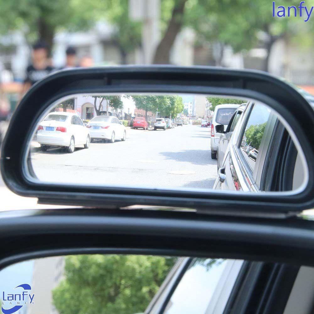 Lanfy Mobil Bolak Balik Tambahan Cermin 360derajat Adjustable Aksesoris Mobil Kaca Spion Cembung Mobil Persegi Panjang Parkir Tambahan Blind Spot Mirror