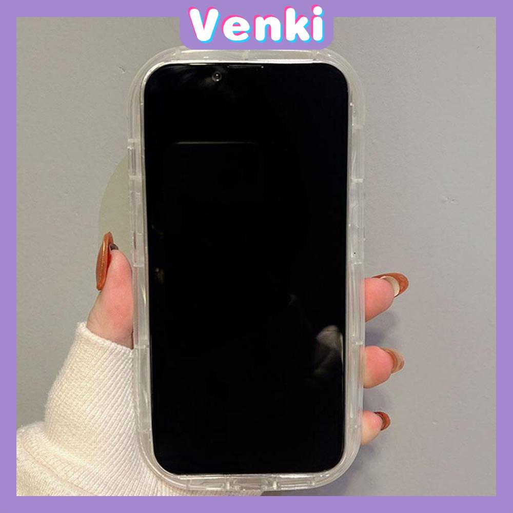 VENKI - For iPhone 11 iPhone Case 3D Curved Edge Wave Clear Case TPU Airbag Shockproof Camera Cover Cute Flowers Compatible For iPhone 14 13 Pro max 12 Pro Max 11 xr xs max 7 Plus