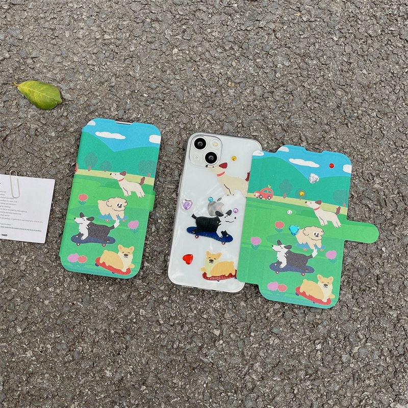 IPHONE Full Pelindung Flip Leather Cover Yang Dapat Ditutupi Casing Ponsel Iphone14 13 12 11 Pro Max Shockproof Case Cover