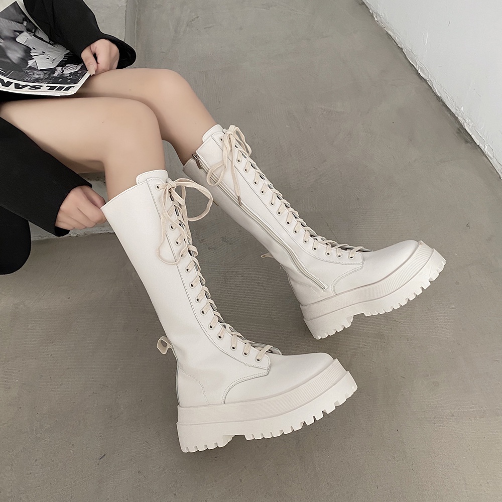 BS / Sepatu Boots Panjang Wanita Hak Sedang Fashion 284