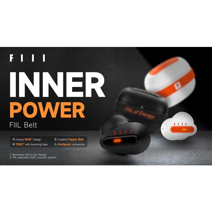 FIIL Belt TWS IPX4 Sport Wireless Bluetooth 5.3 Earphone A.I ENC