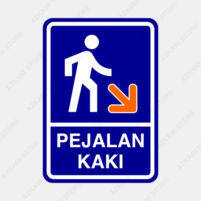 

Rambu Jalur Khusus Pejalan Kaki 45cm x 30 cm plat akrilik
