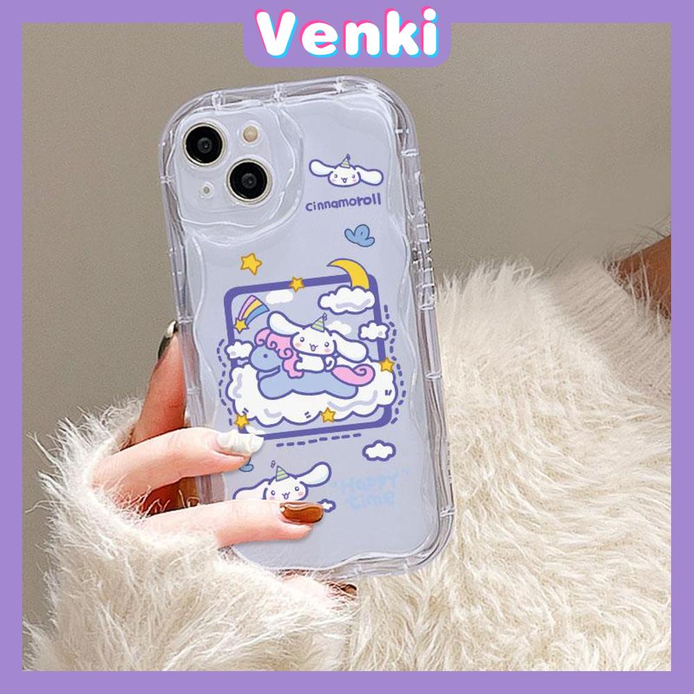 VENKI - For iPhone 11 iPhone Case 3D Curved Edge Wave Clear Case TPU Airbag Shockproof Camera Cover Cute Cartoon Compatible with iPhone 14 13 Pro max 12 Pro Max xr xs max 7 Plus 8