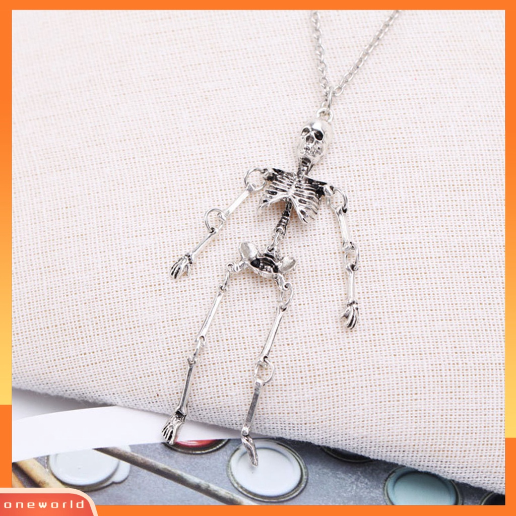 [EONE] Kalung Wanita Bentuk Tengkorak Hajatan Halloween Vintage Adjustable Necklace Untuk Pertunjukan