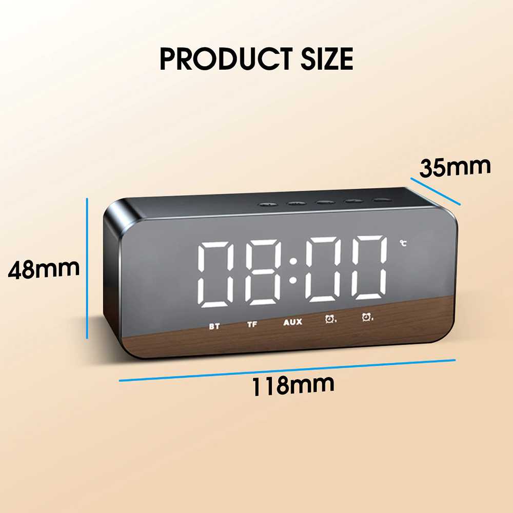 Bannixing Jam Alarm Clock with Bluetooth Speaker TF AUX FM - G50 ( Mughnii )
