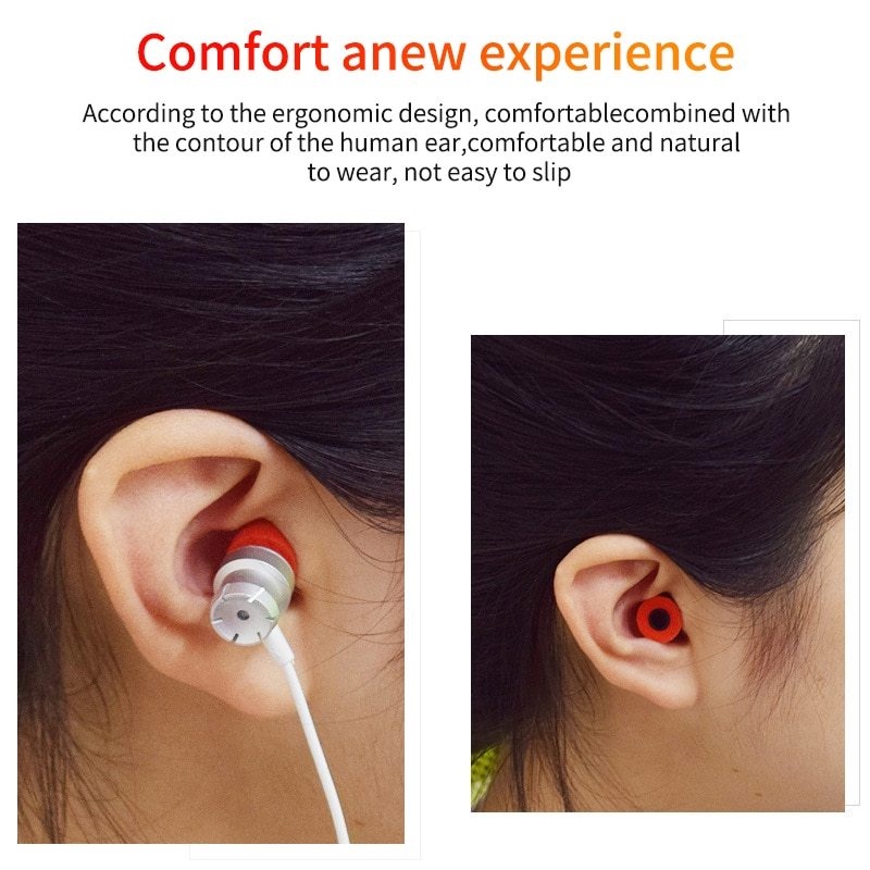 Baru Memory Foam Isolasi Kebisingan Comfortble Ear Plugs Earbuds 4.5mm Lubang Dalam Universal Ringan In-Ear Earphone Ear Pads