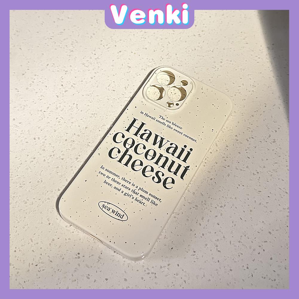 VENKI - For iPhone 11 iPhone Case White Glossy TPU Soft Shell Shockproof Camera Case Protection Simple Letter Compatible with iPhone 14 13 Pro max 12 Pro Max xr xs max 7Plus 8Plus