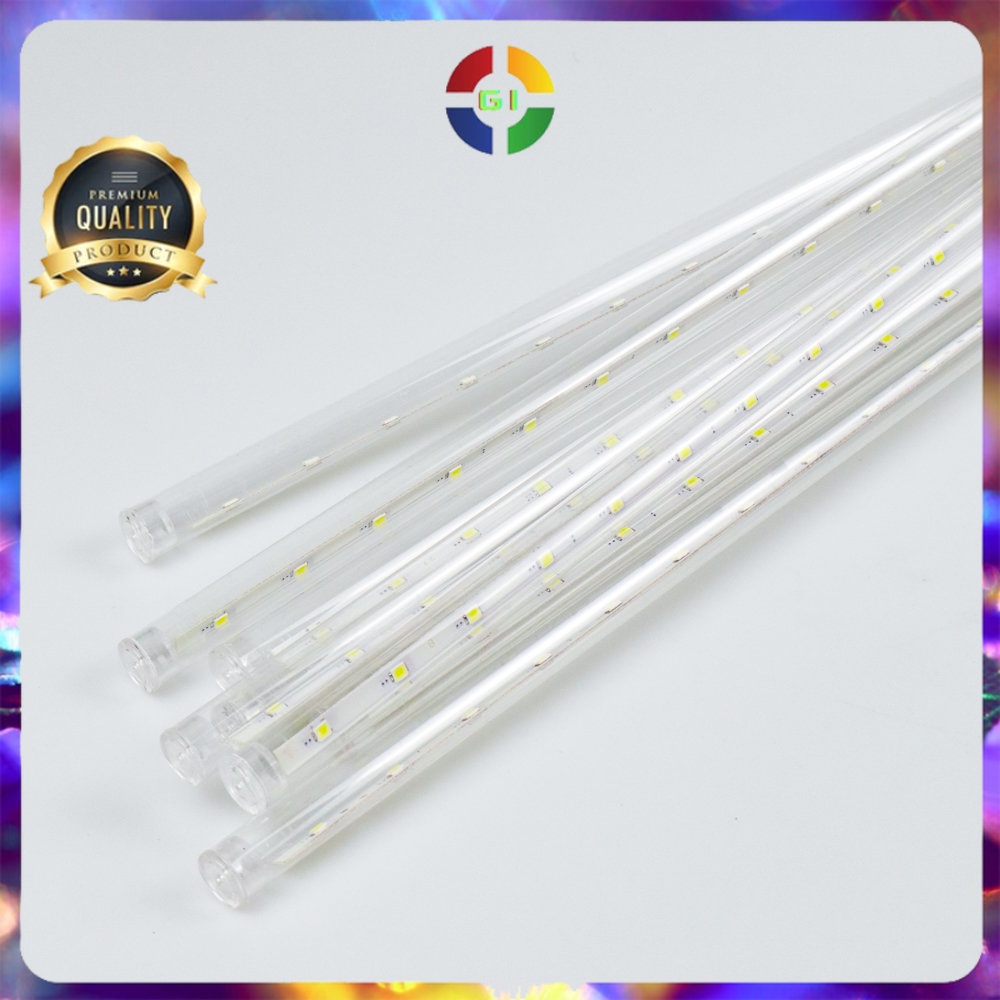 SMD Lampu Hias Gantung String Lights Meteor Rain Cool White 30 cm 8PCS - White