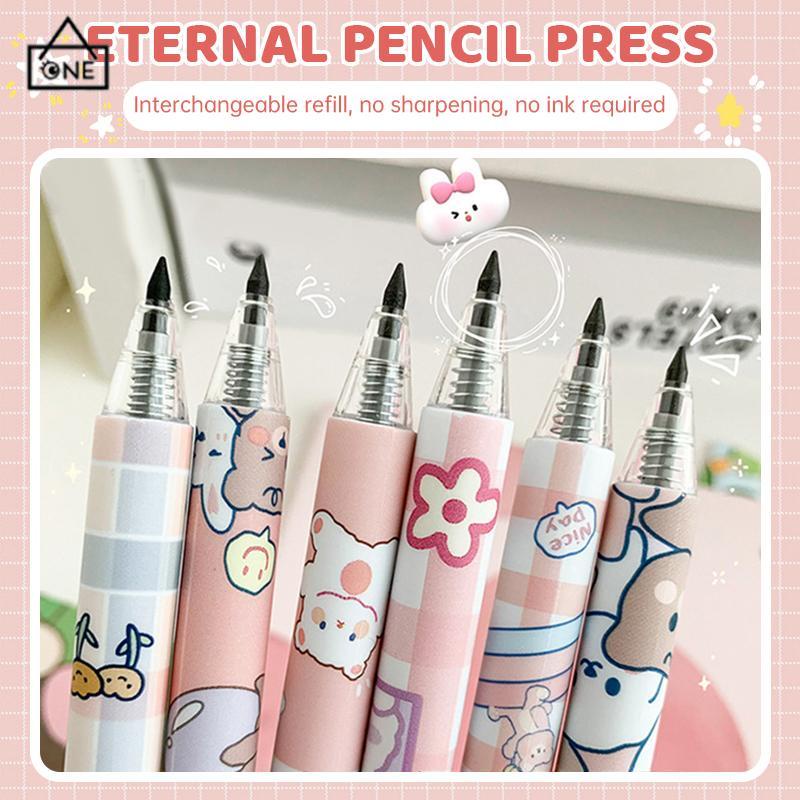 COD❤️Pensil Abadi Kreatif Cewek Cantik Awet Tidak Mudah Patah Pensil Tidak Diraut-A.one