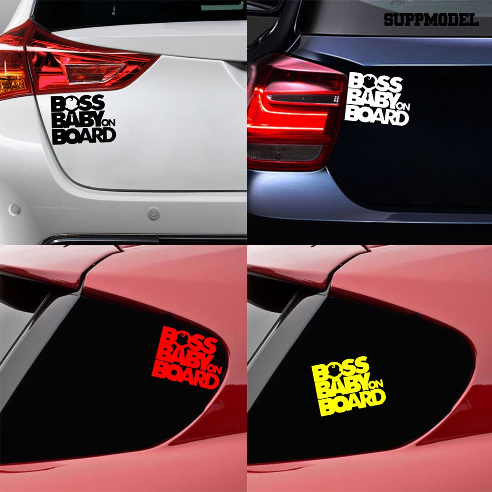 [SM Auto] Bos Bayi Di Papan Mobil-Model Kendaraan Body Jendela Reflektif Stiker Decals