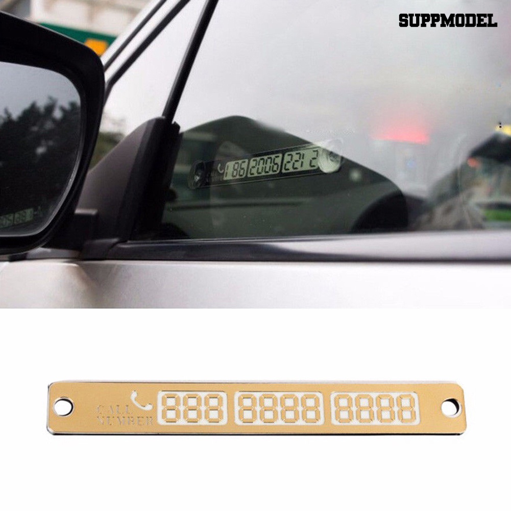 [SM Auto] Plat Parkir Temporer Otomatis Mobil Luminous Sucker Kartu Nomor Telepon Notifikasi