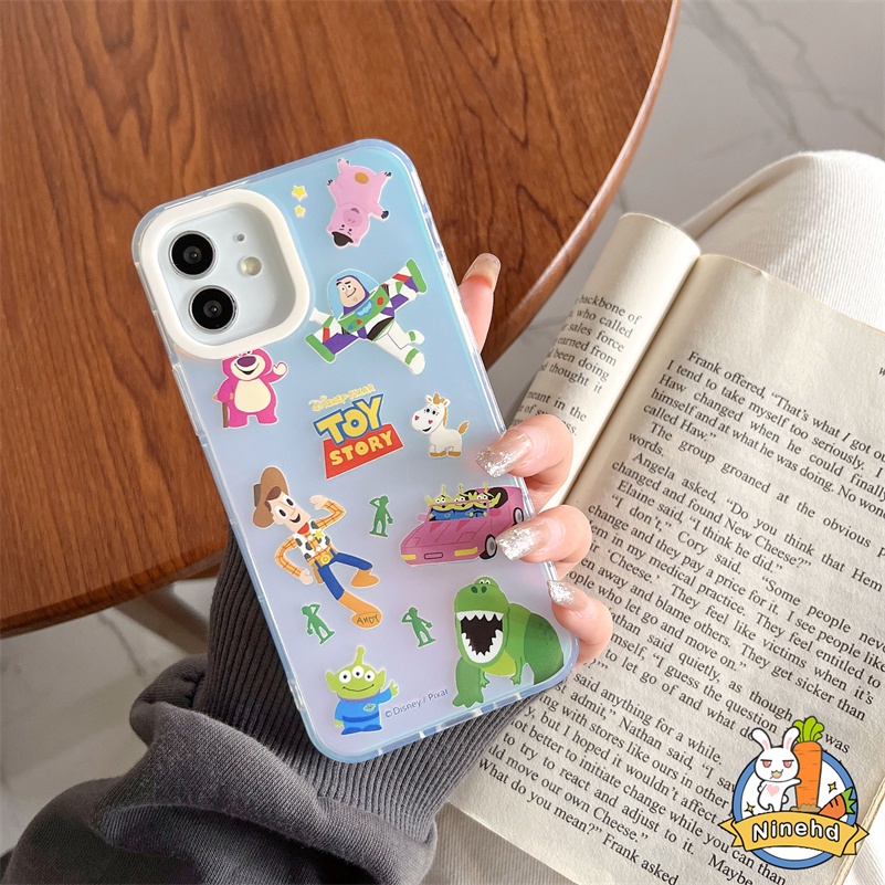 IPHONE Casing Kompatibel Untuk Iphone14 13 12 11 Pro Max X Xr Xs Max8 7 Plus SE 2020 Casing Handphone branded Toy Story Buzz Lightyear Phone Case Shockproof Bumper Soft Case Cover Pelindung