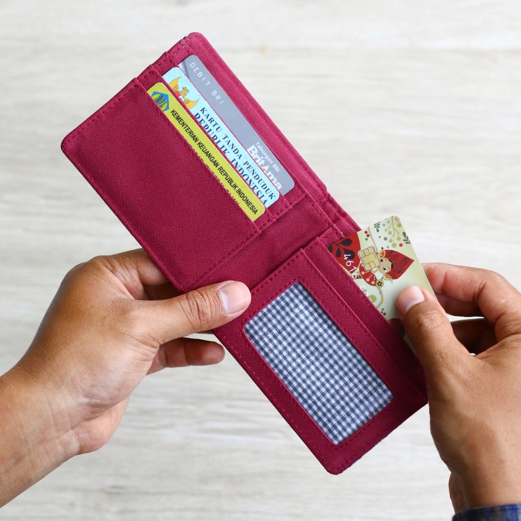 Dompet Pria Lipat Bifold Kanvas Anti Air Wallet Cowok Laki Laki Dompet Bermotif LS453