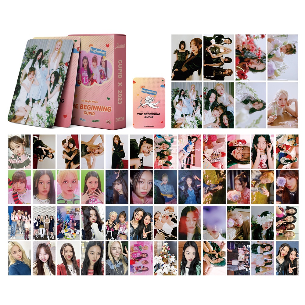 55pcs/box FIFTY FIFTY Photocards THE BEGINNING Lomo Card CUPID Kpop Postcards