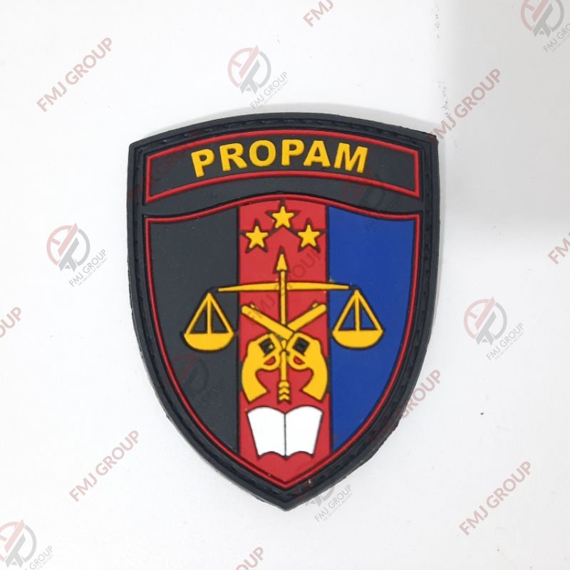 Emblem Patch Rubber Logo PROPAM Velcro Perekat