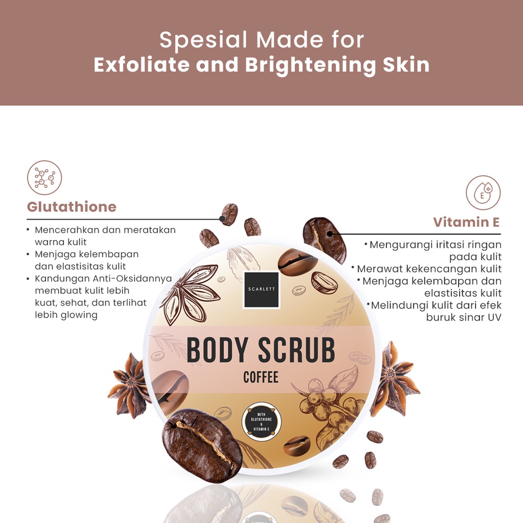 Scarlett Whitening Body Scrub Coffee