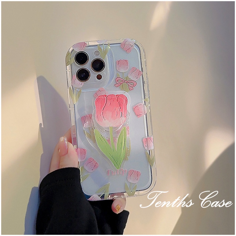 NOVA Untuk Huawei Y7A Y9s Nova9 7 7i 7se 6se 5T 4e 3i Y9 Prime2019 Honor 8x Angel Eye Tulips Casing Ponsel Dengan Bracket